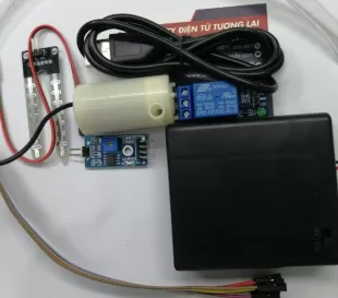 Bộ Combo Chế Hệ Thống Tự Động Tưới Nước Bằng Cảm Biến Độ Ẩm Tự Ráp DIY (Kèm hộp Pin)